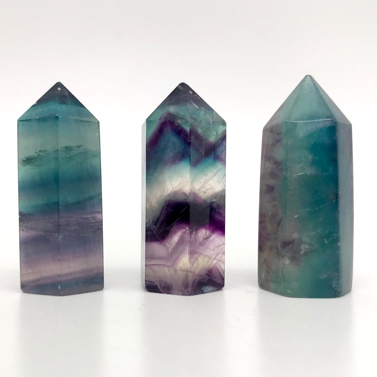 Rainbow Fluorite Points