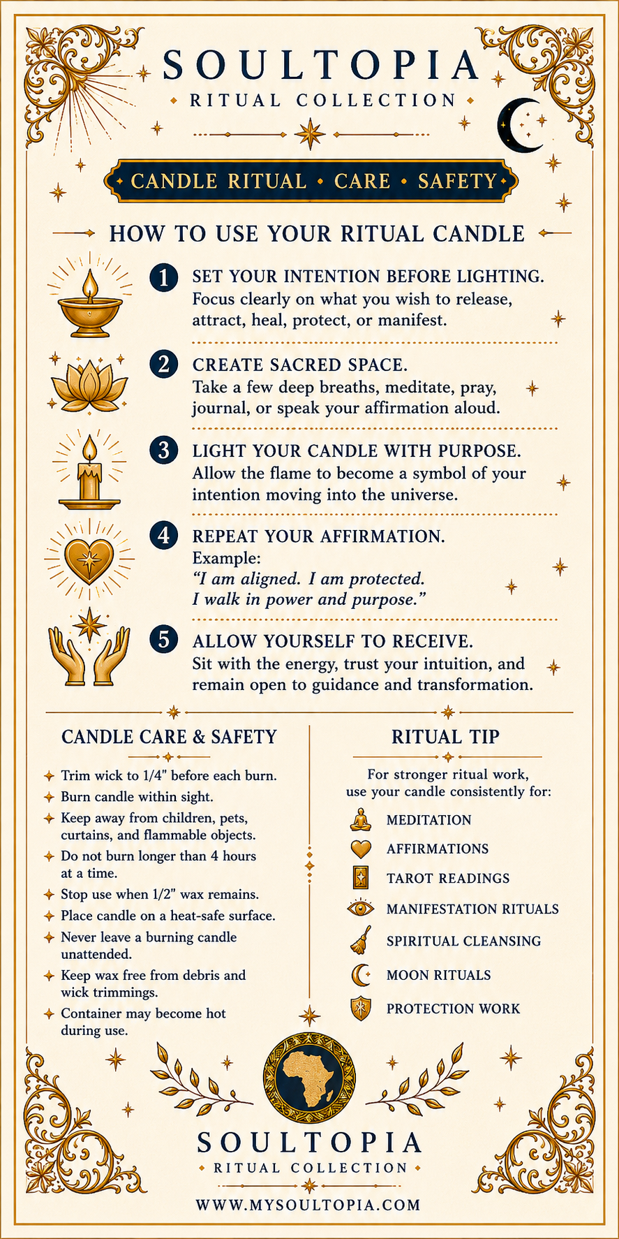 SoulTopia 7 Day Ritual Candle - Fertility