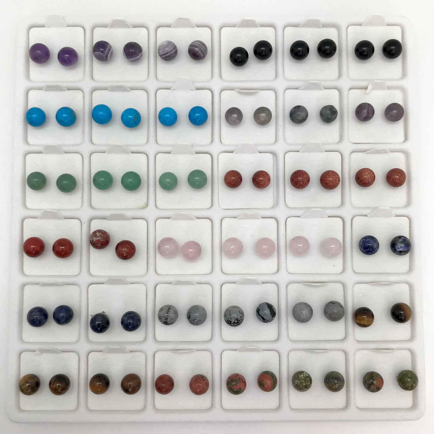 Crystal Bead Stud Earrings