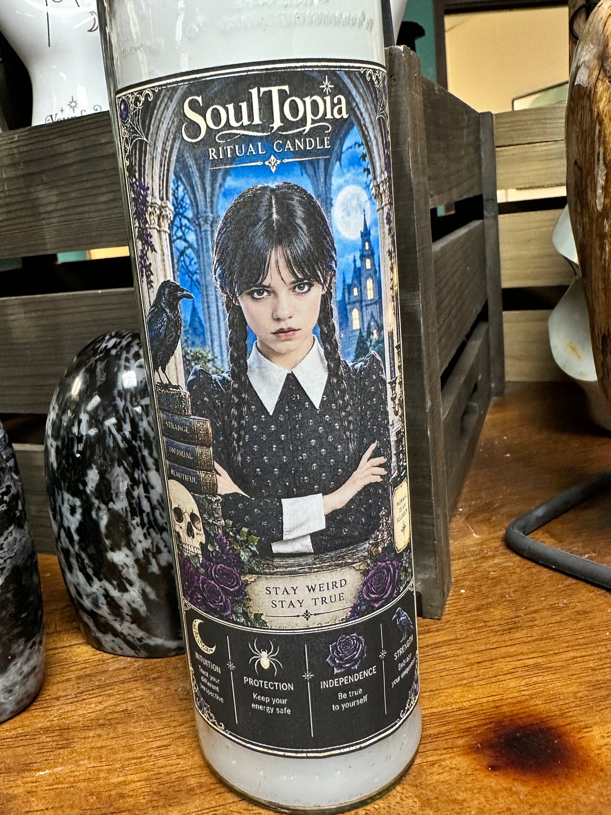 SoulTopia 7 Day Celebrity Ritual Candle – Wednesday Addams Inspired