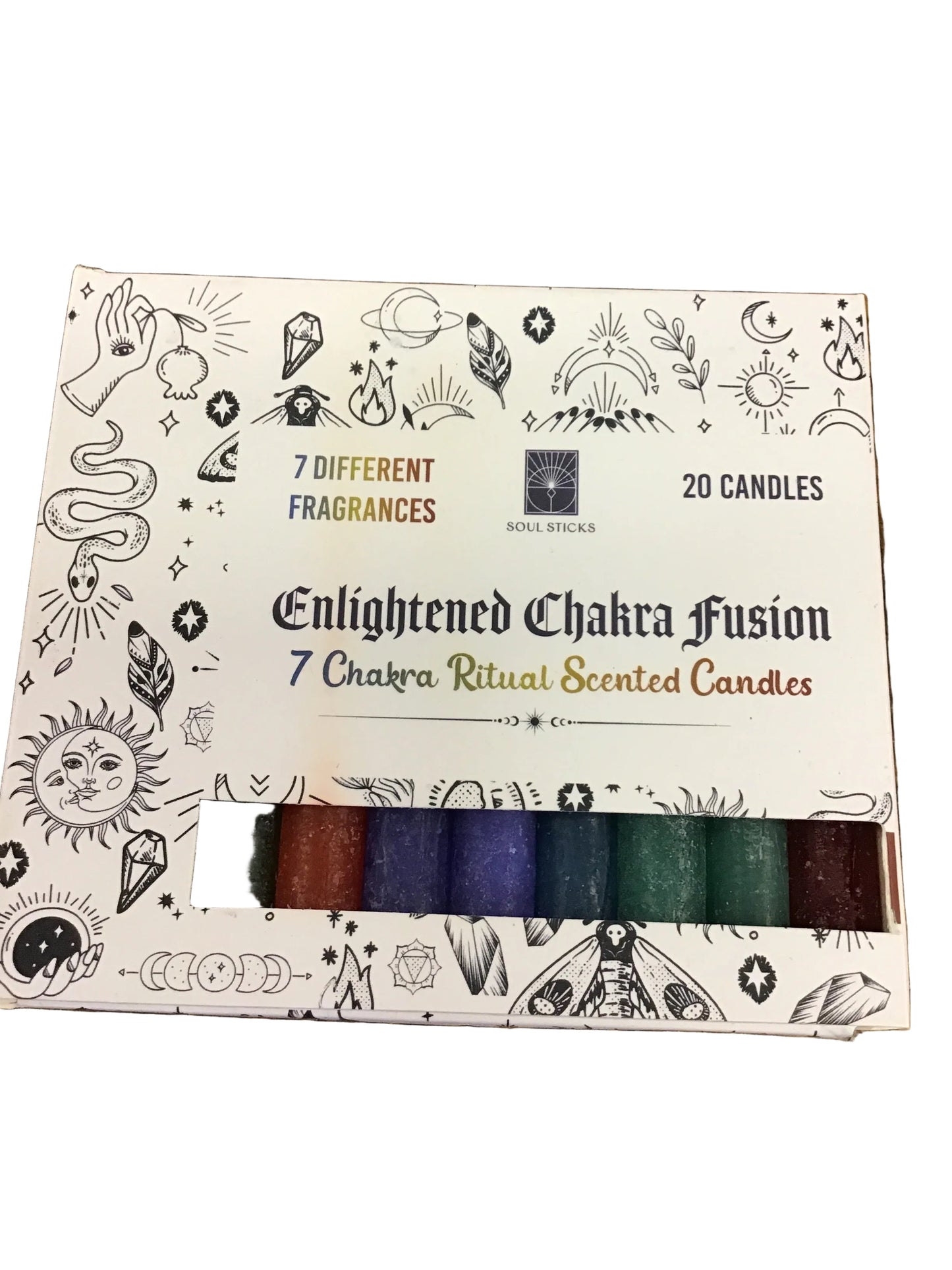 Soul Sticks Enlightened Chakra Fusion 7 Chakra Ritual Scented Candles