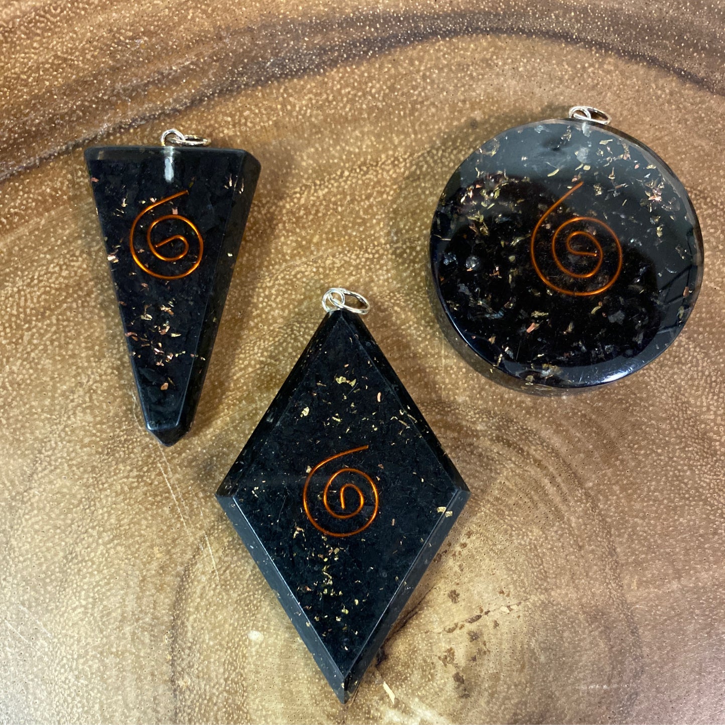 Orgonite Copper Spiral Pendant