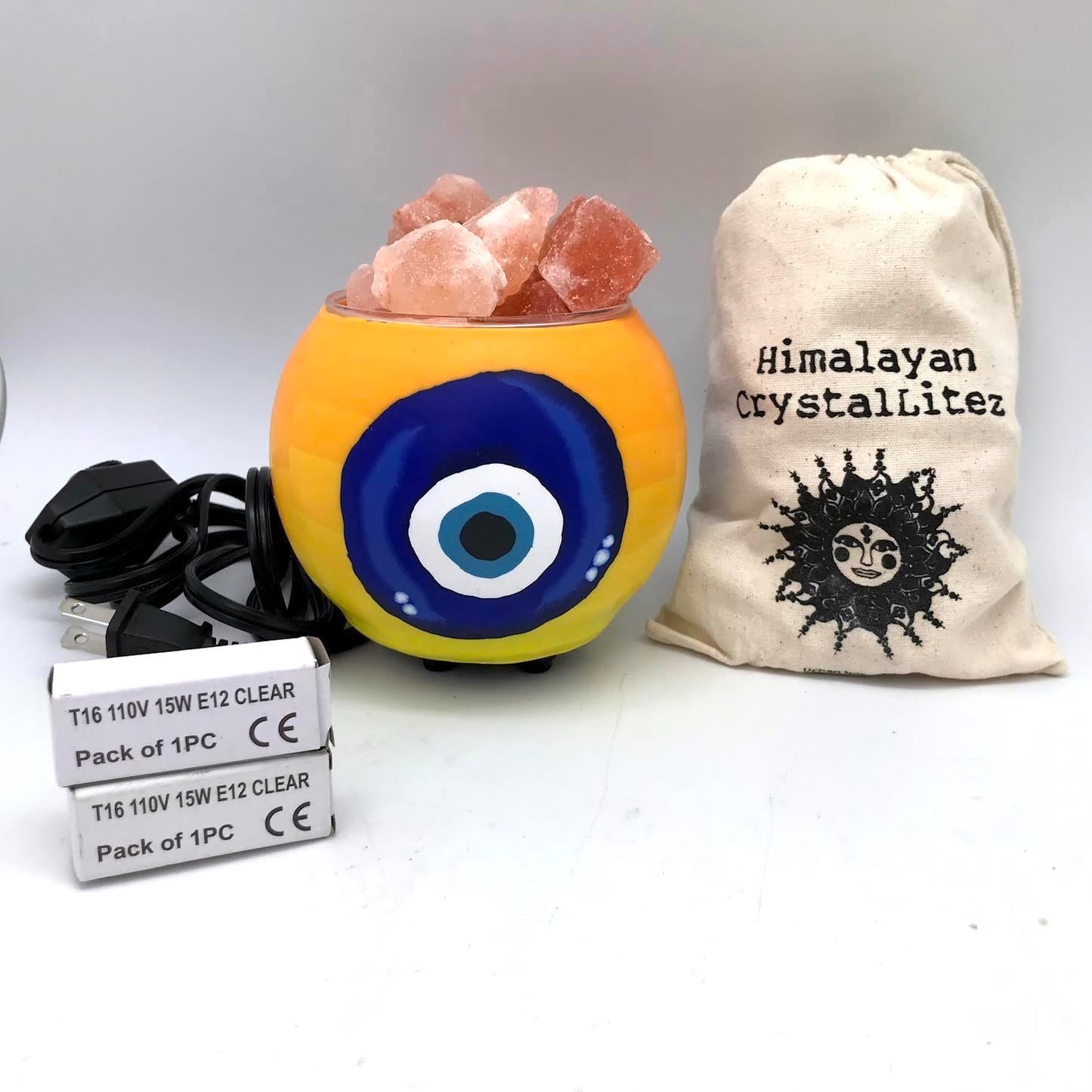 Himalayan Crystallitez Salt Rock Globe Lamps