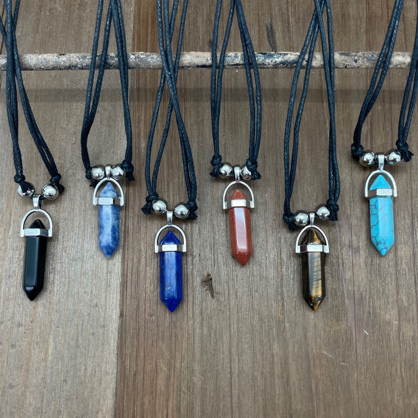 Spirit of Nature Vertical Double Terminated Pendant Necklace