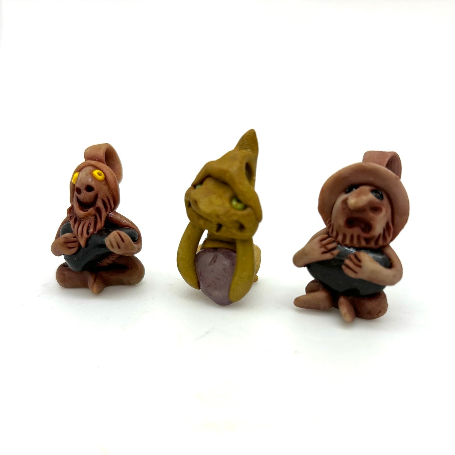 Wood Gnome w/ Stone Pendant
