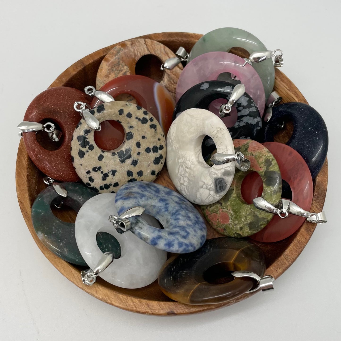 Assorted Donut Crystal Pendant