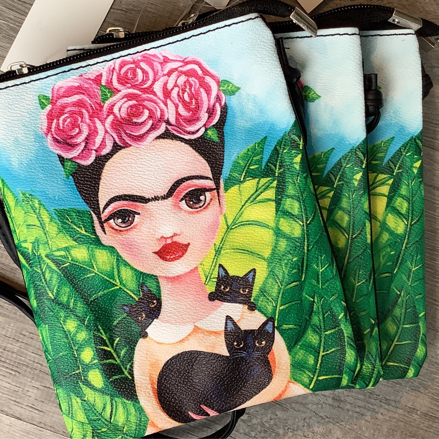 Frida Kahlo Leather Crossbody Bag