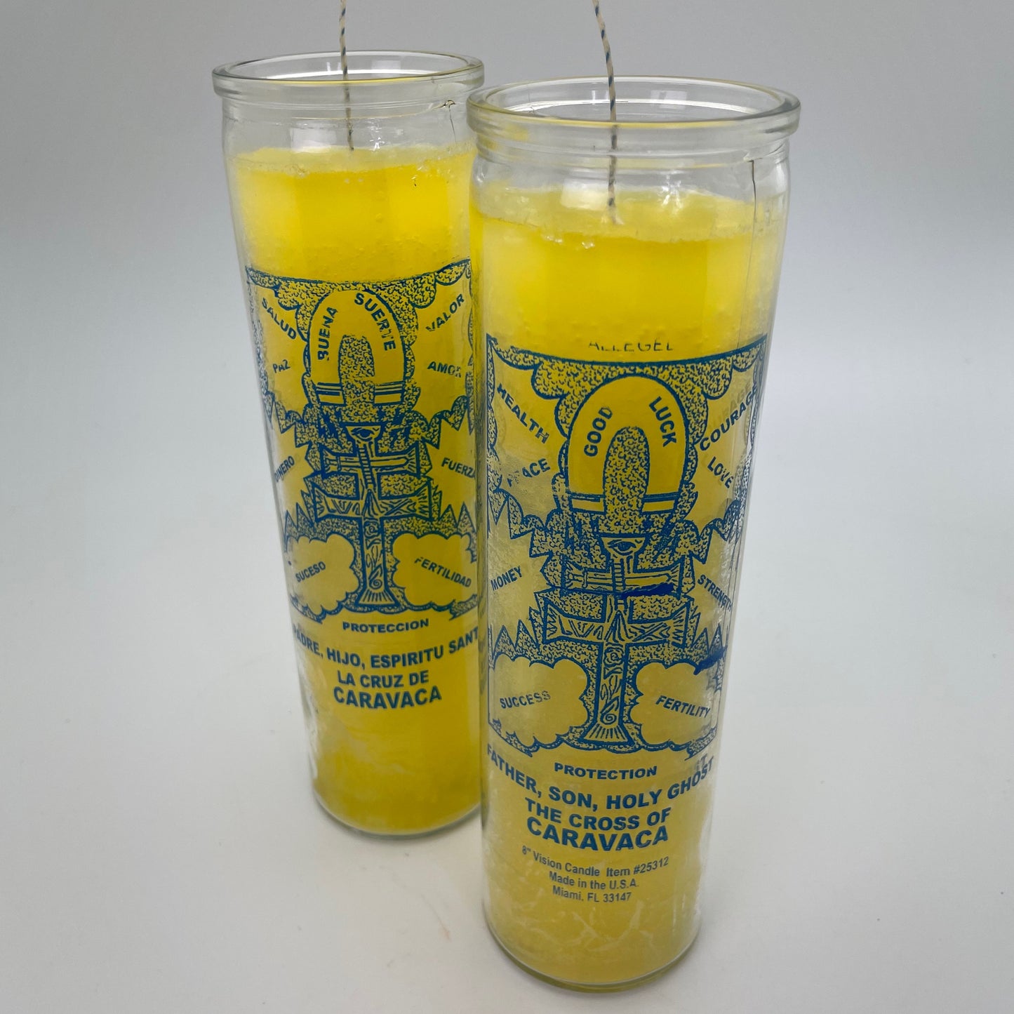 7 Day The Cross of Caravaca Candle (Yellow)