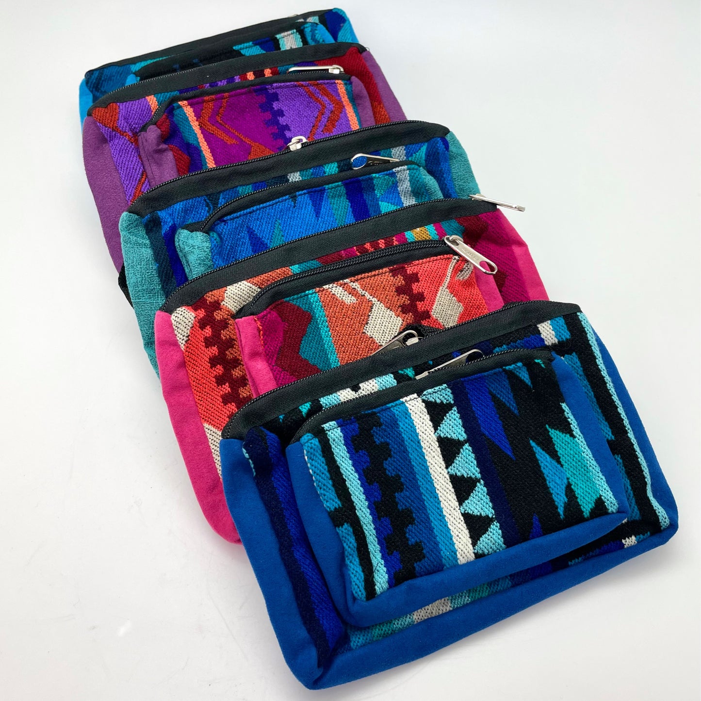 Rectangular Woven 2 Zipper Fanny Pack