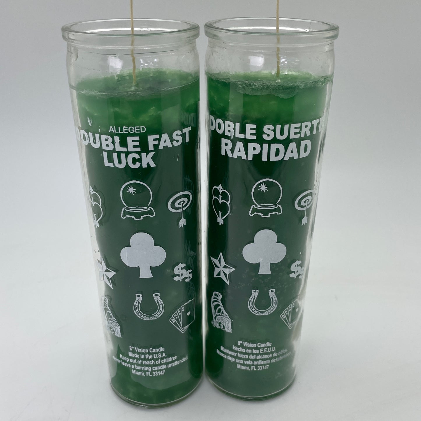 7 Day Candle Double Fast Luck / Doble Suerte Rapidad (Green)