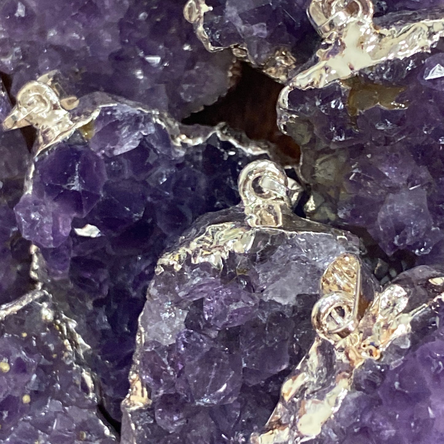 Raw Amethyst Pendants