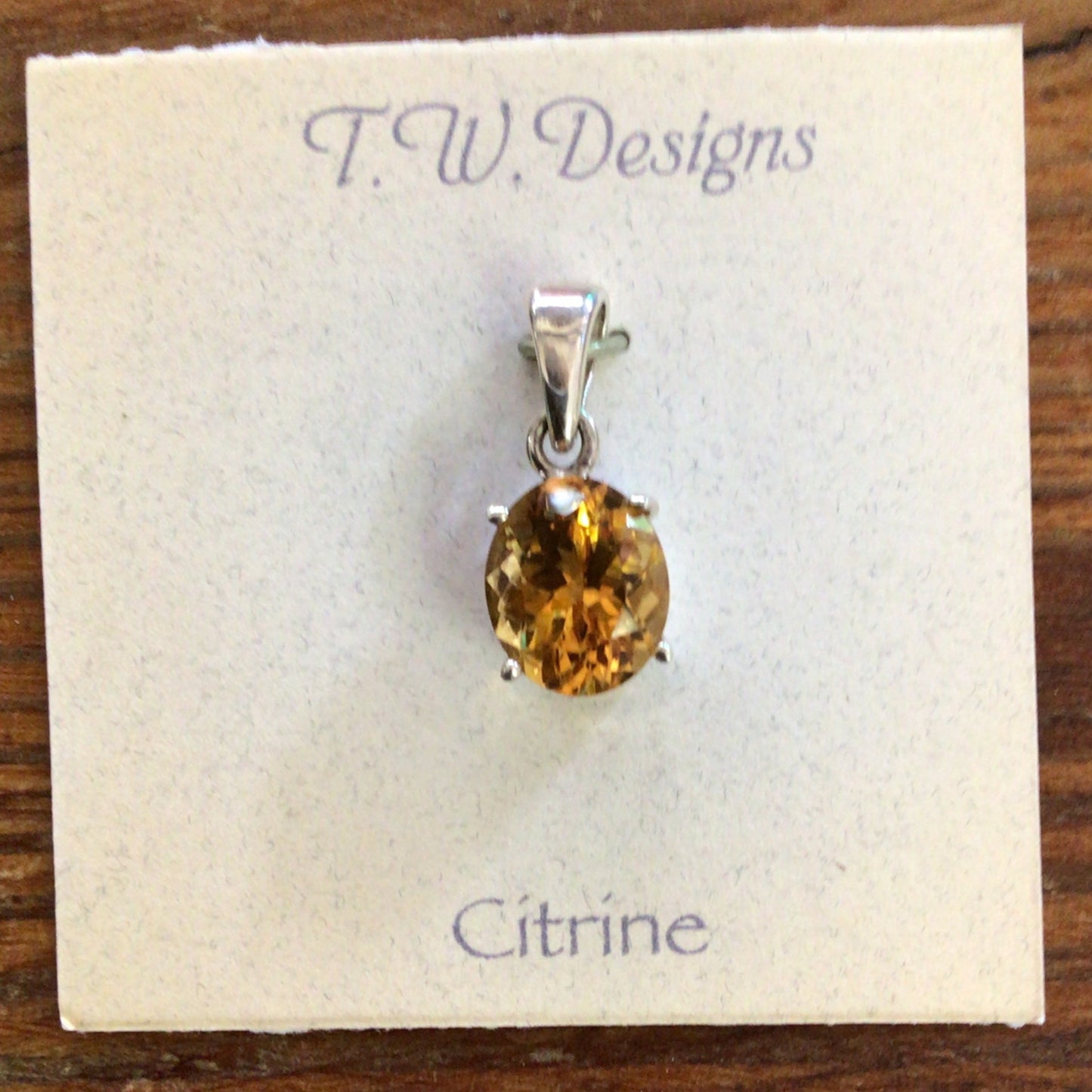 T.W. Designs Citrine Pendant