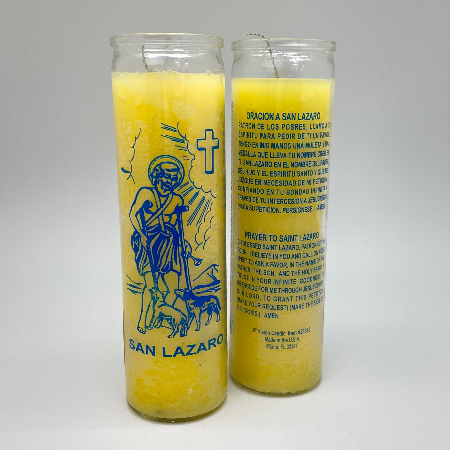 7 Day San Lazaro / Saint Lazarus Candle (Yellow)