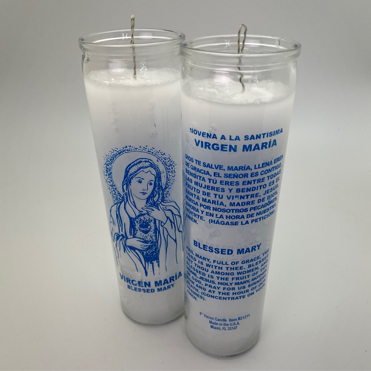 7 Day Virgin / Blessed Mary Candle (White)