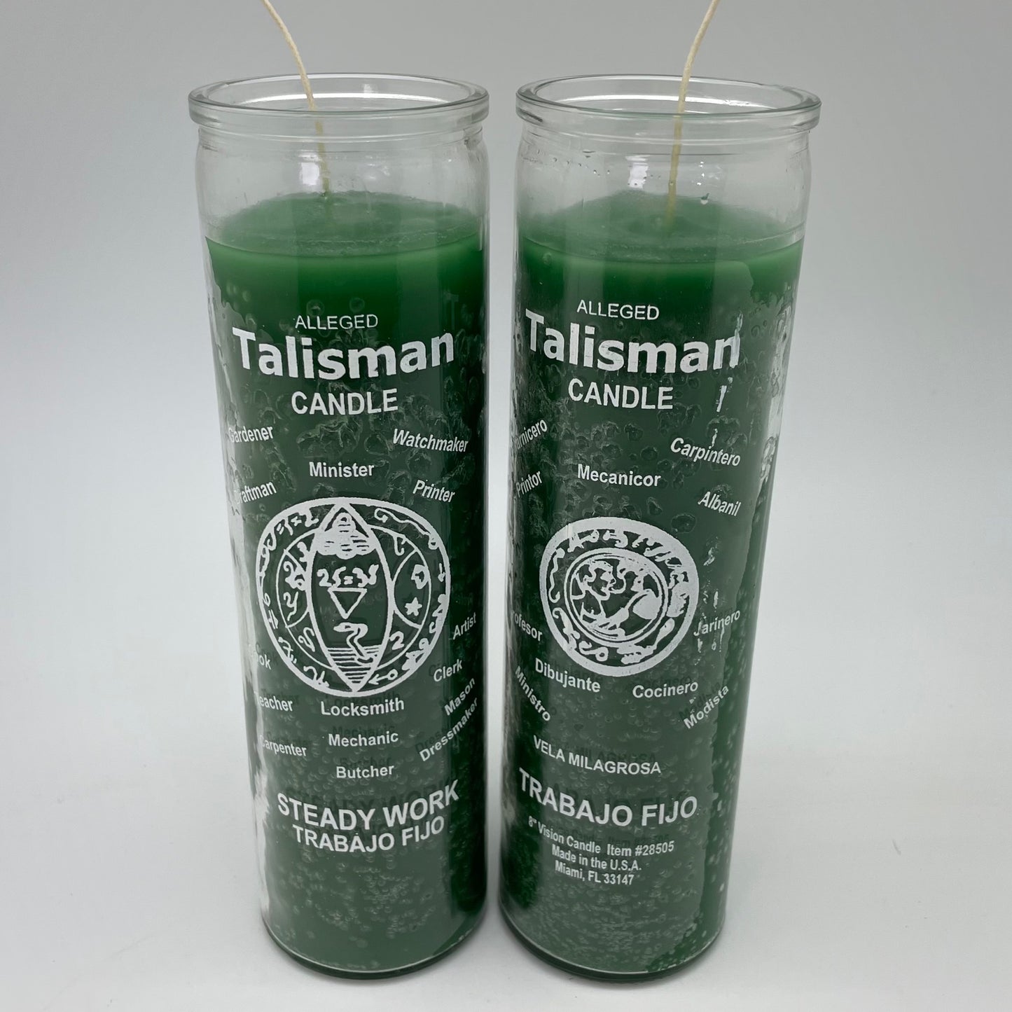 7 Day Steady Work/ Trabajo Fijo Candle Green