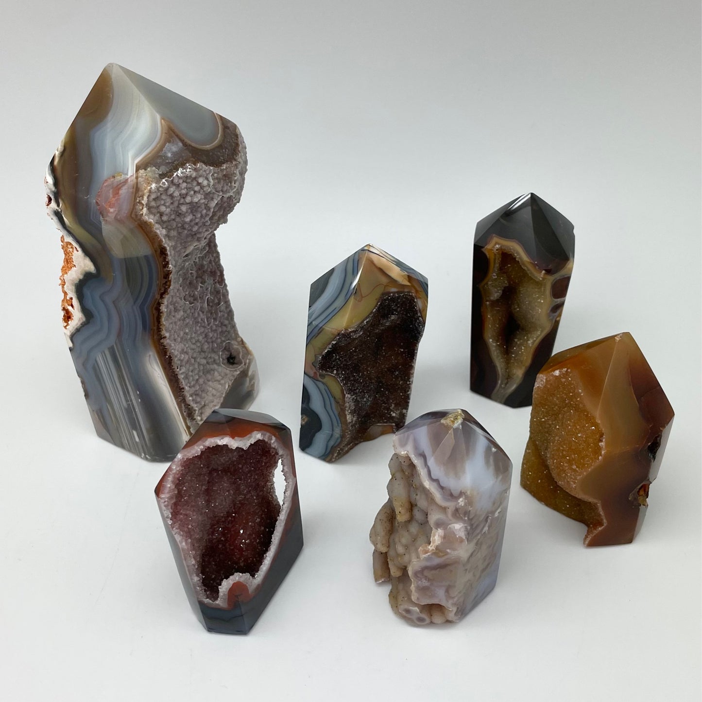 Agate Druzy Tower (Specimen)