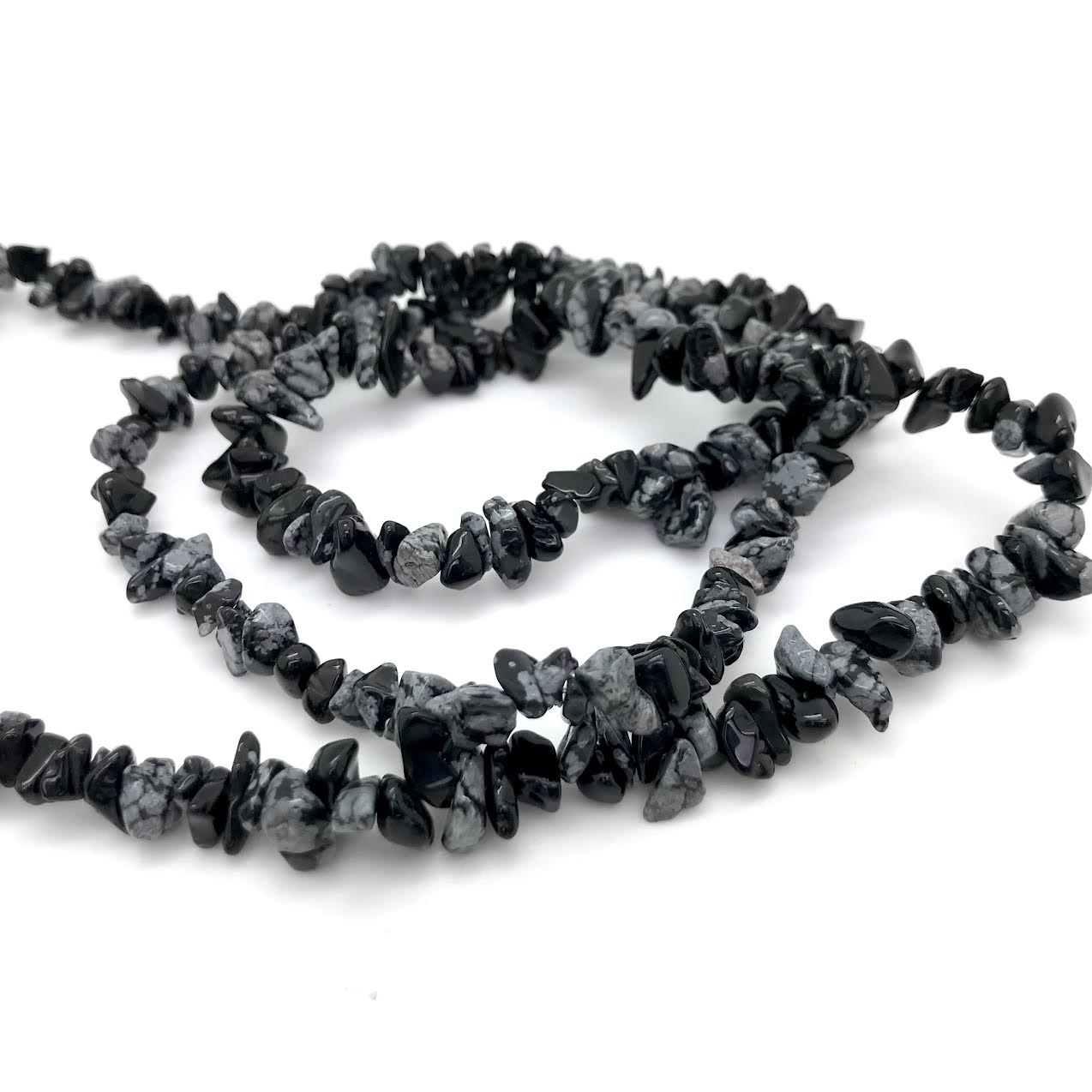 Snowflake Obsidian Crystal Chip Necklace