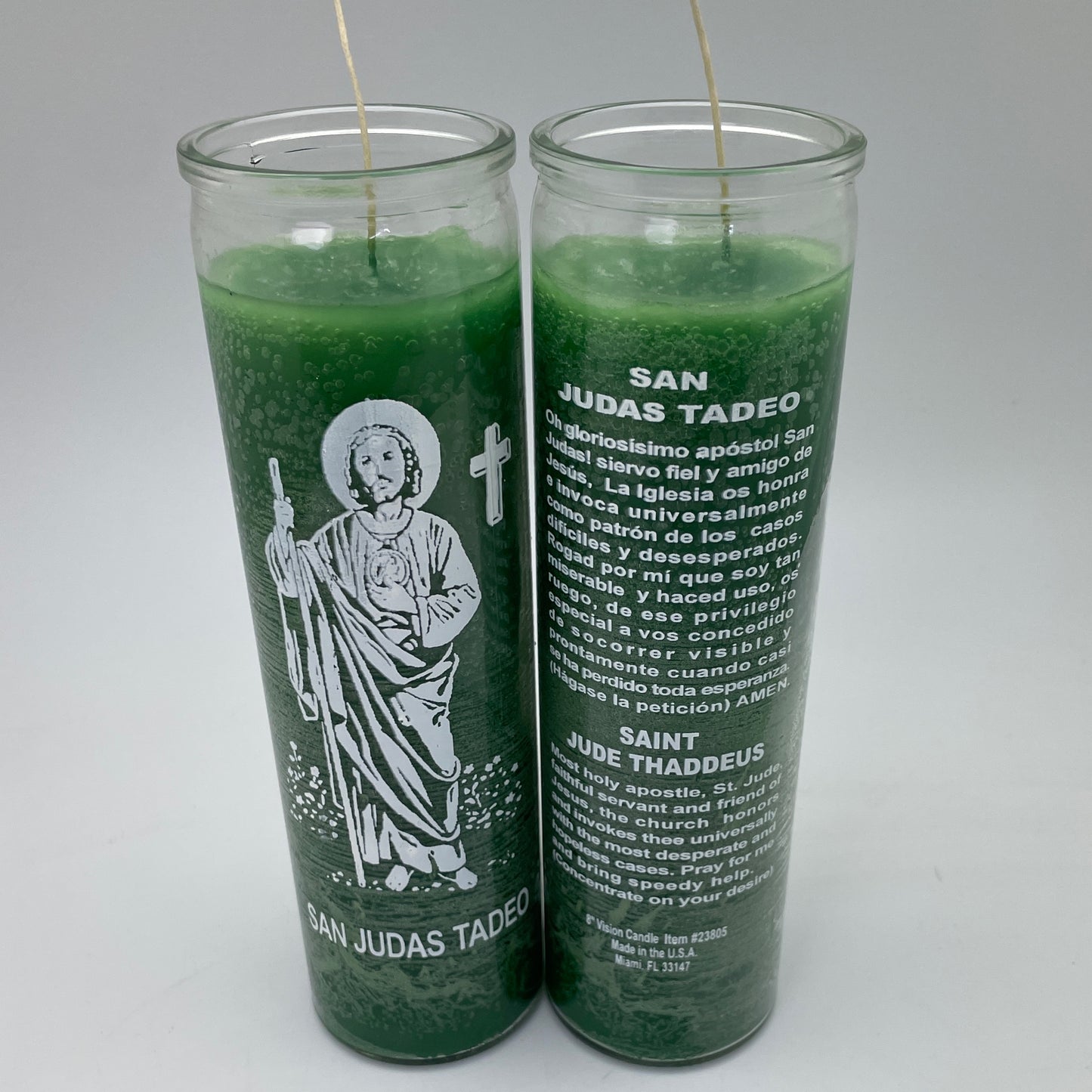 7 Day San Judas Tadeo / Saint Jude Thaddeus Candle (Green)