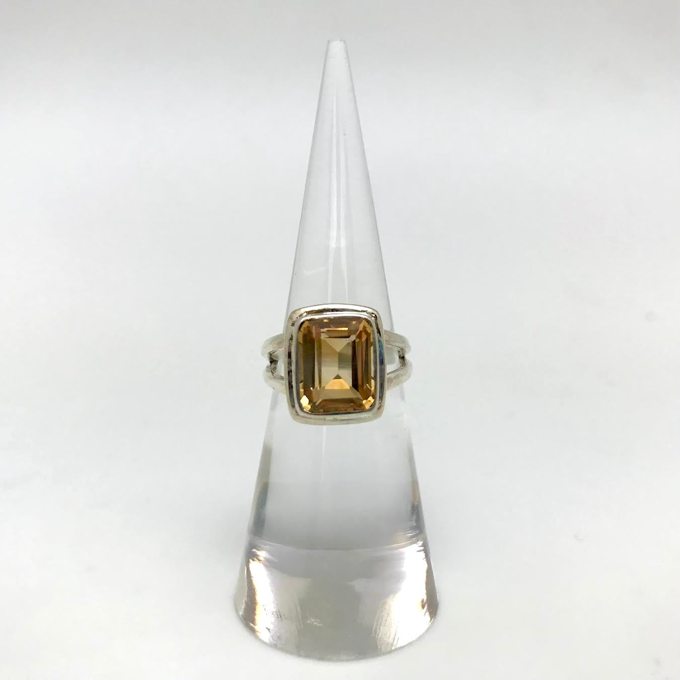 Citrine Faceted Ring (Rectangle / Square)