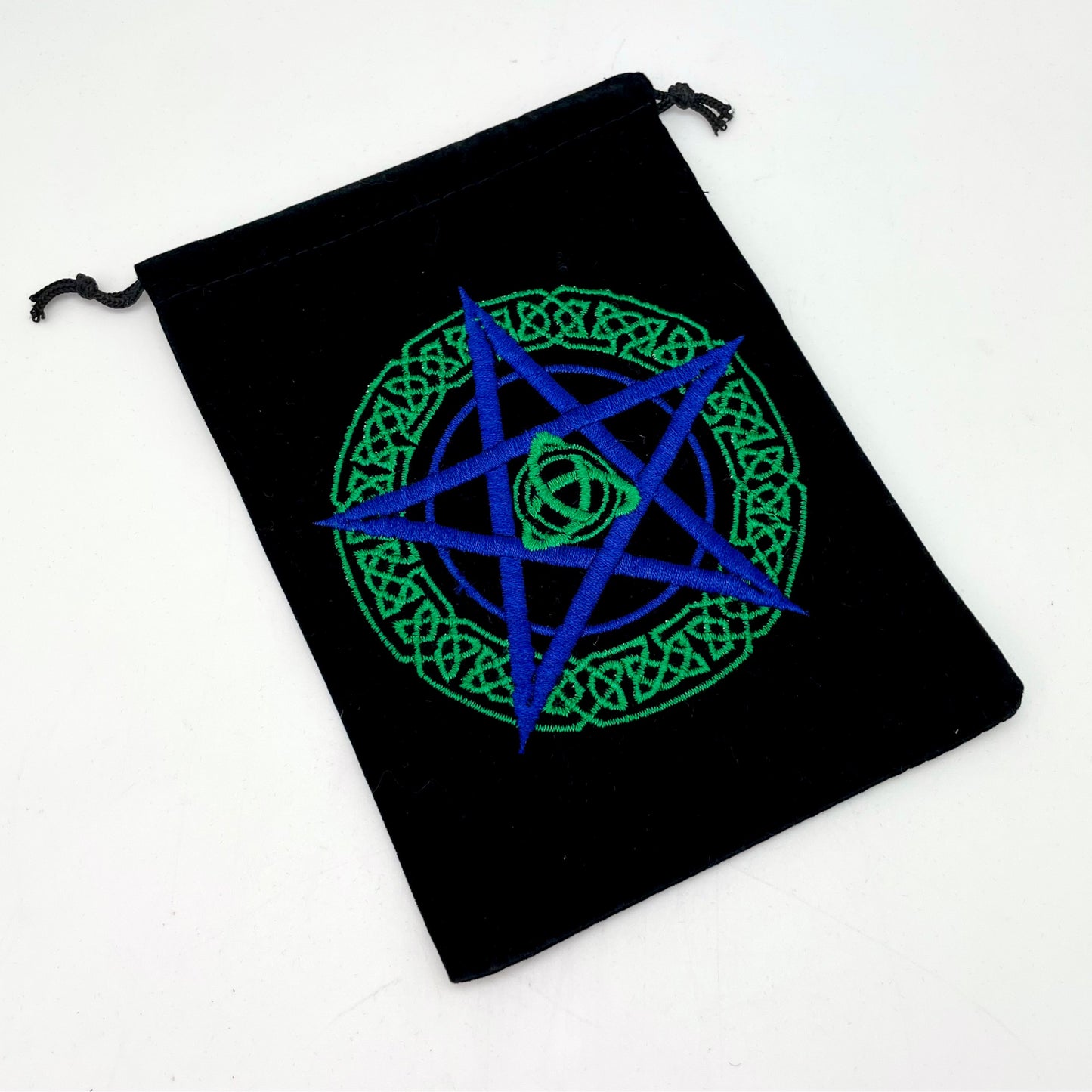 Velvet Black Pentacle Pouch Bag