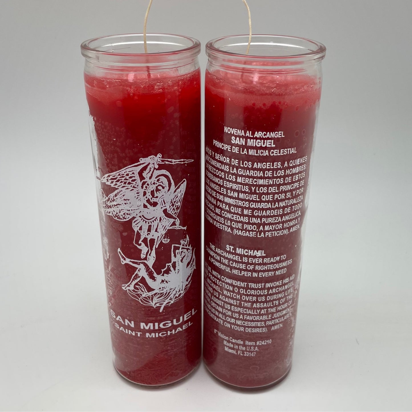7 Day San Miguel / Saint Michael Candle (Red)