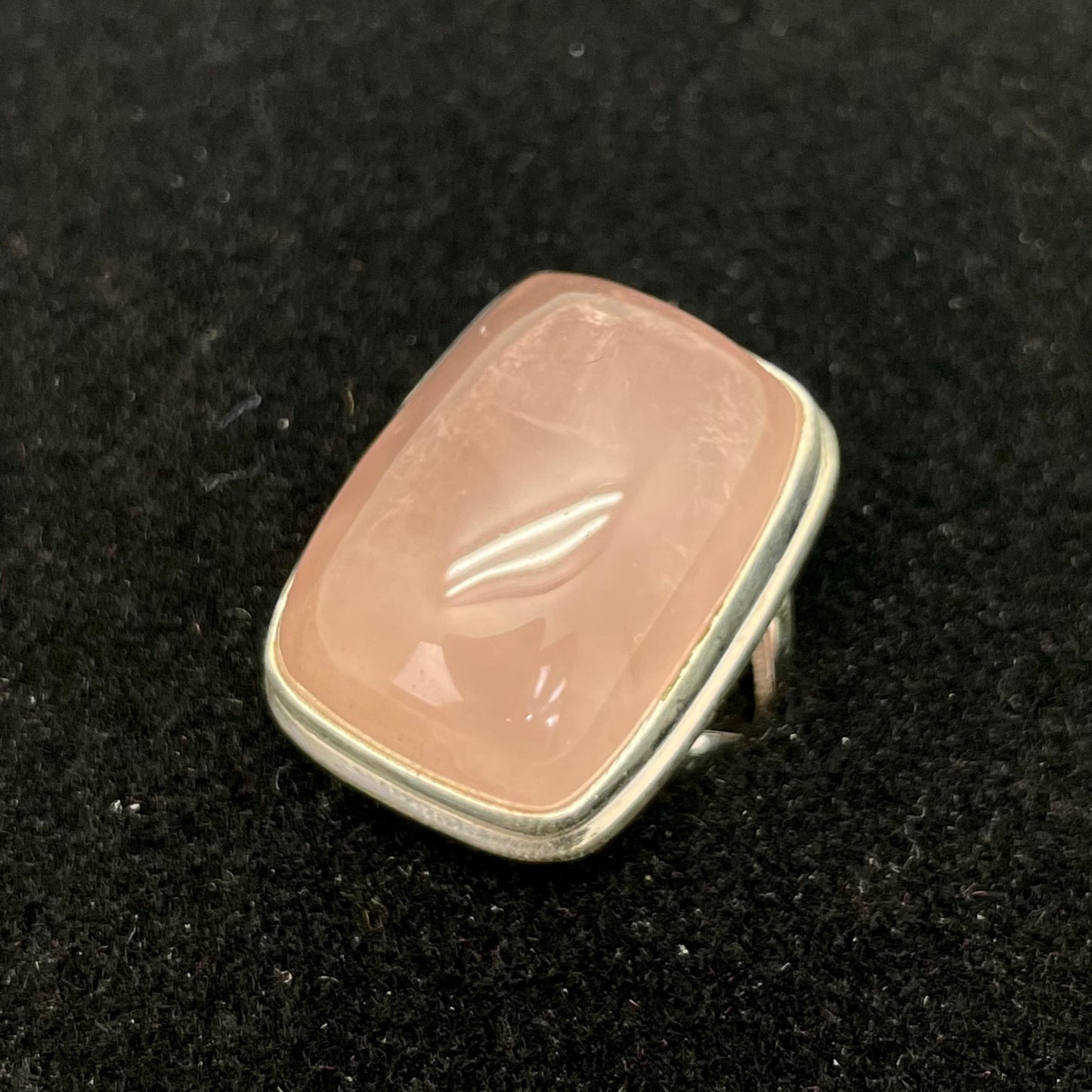 Rose Quartz Ring (Rectangle / Square)