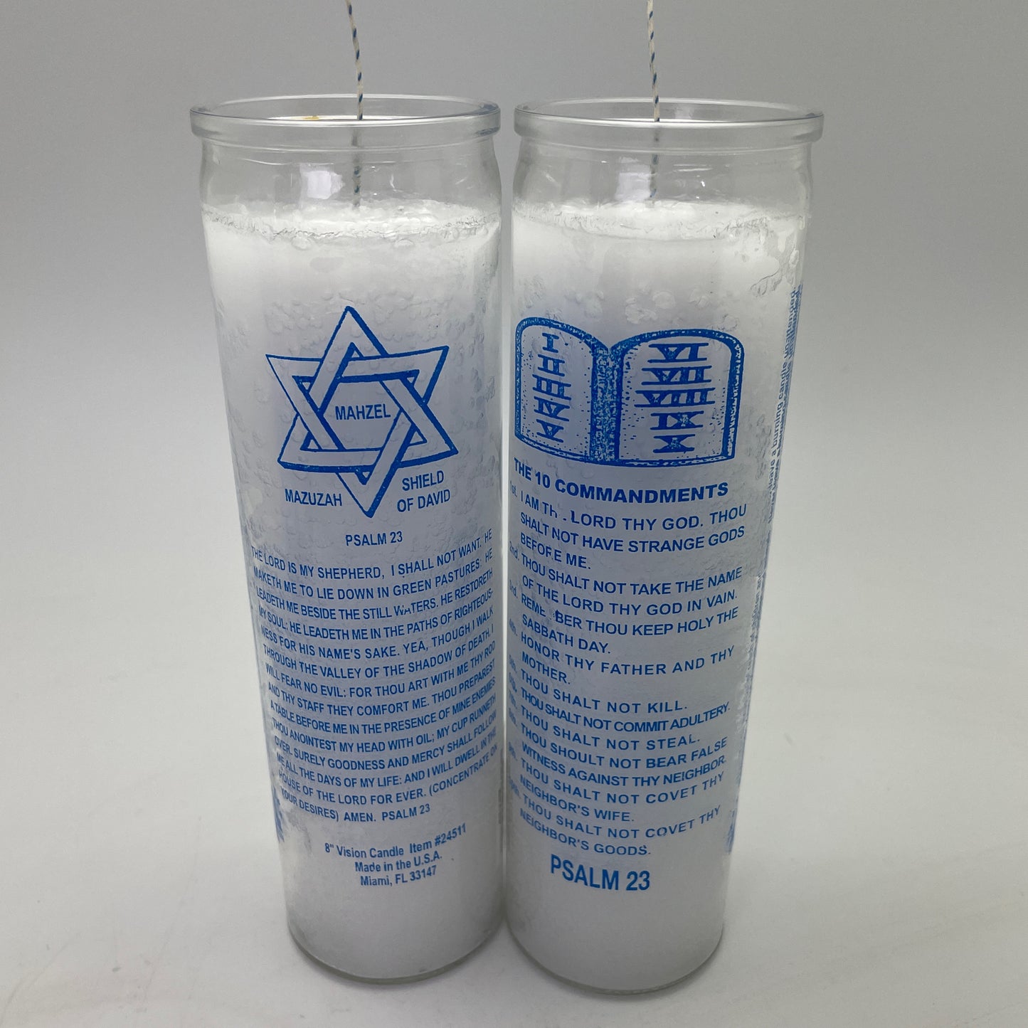 7 Day Psalms 23 Candle (White)