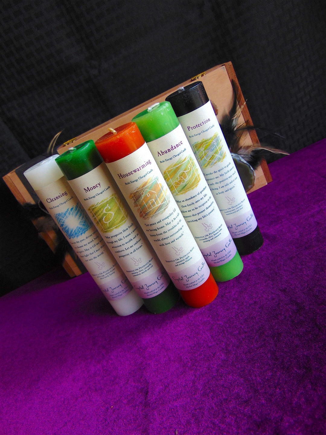 Crystal Journey Pillar Candles