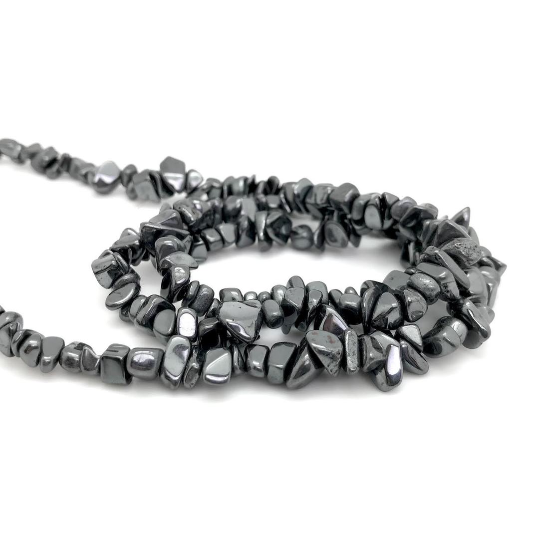 Hematite Crystal Chip Necklace