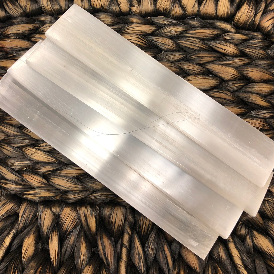Selenite Flat Long Rectangle