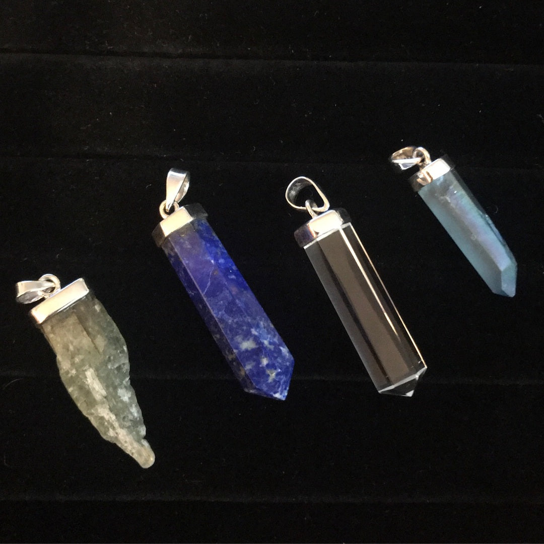 Flat Silver Top Pointed Pendant