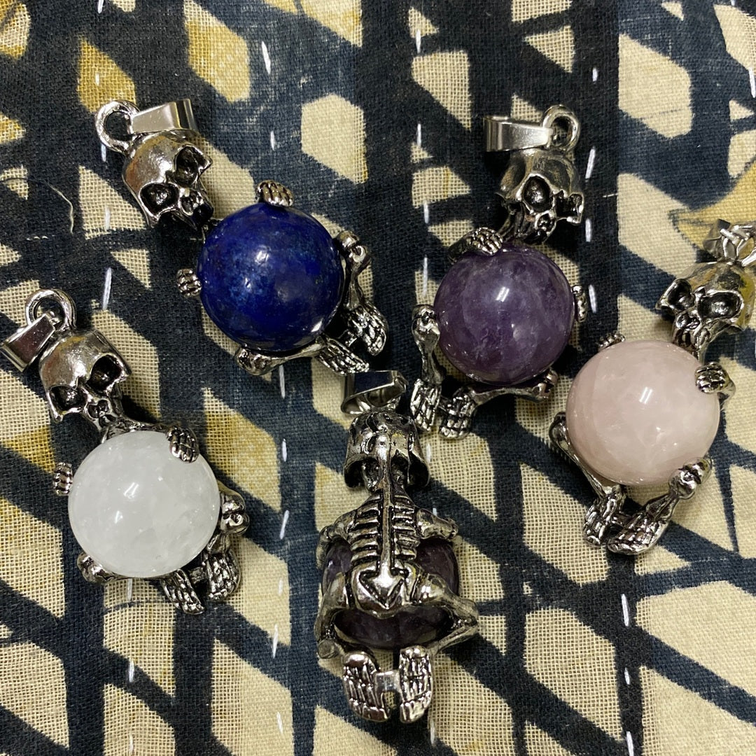 Sphere With Skeleton Pendant