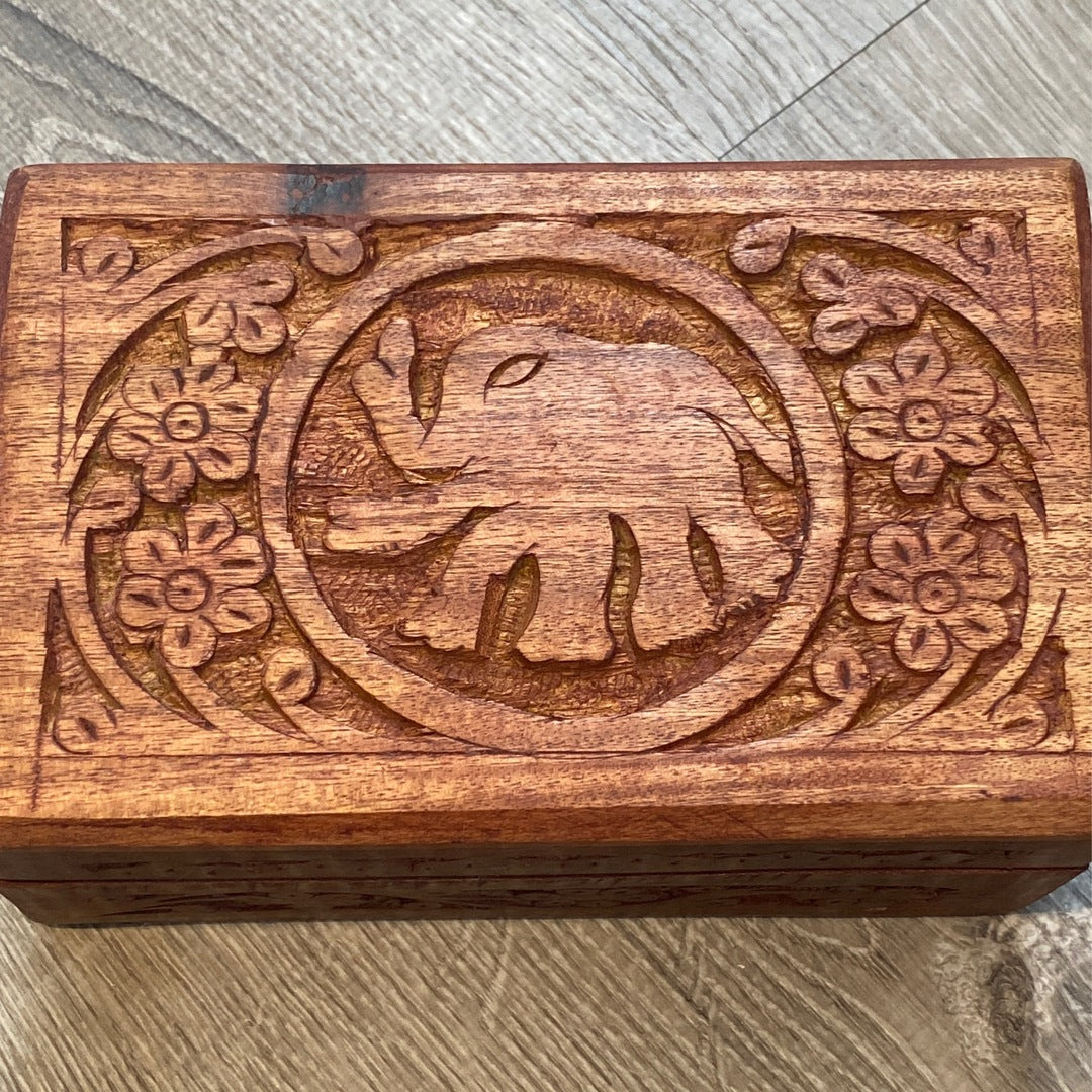 Elephant Wooden Storage Box