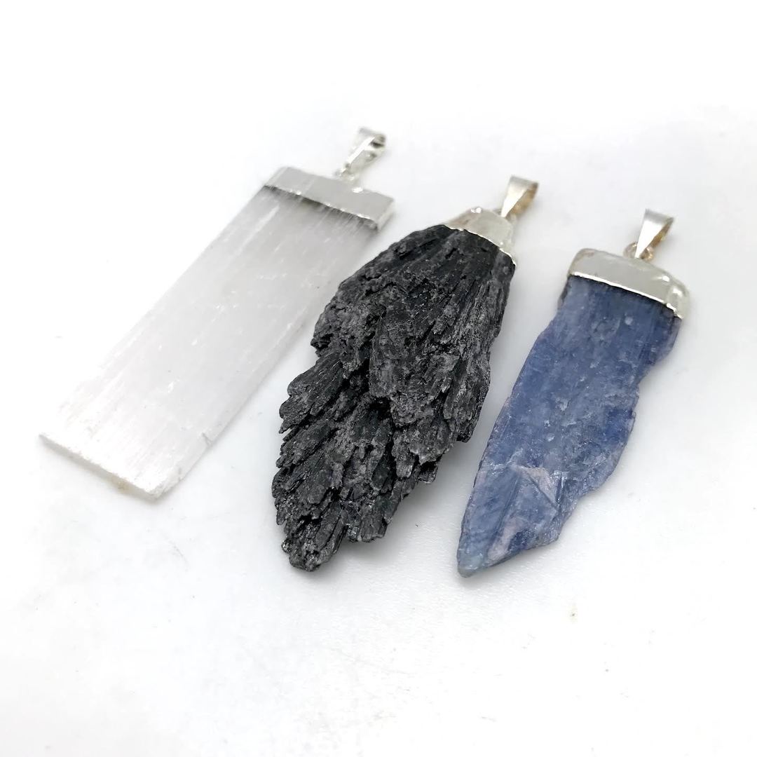 Silver Dipped Blade Pendants