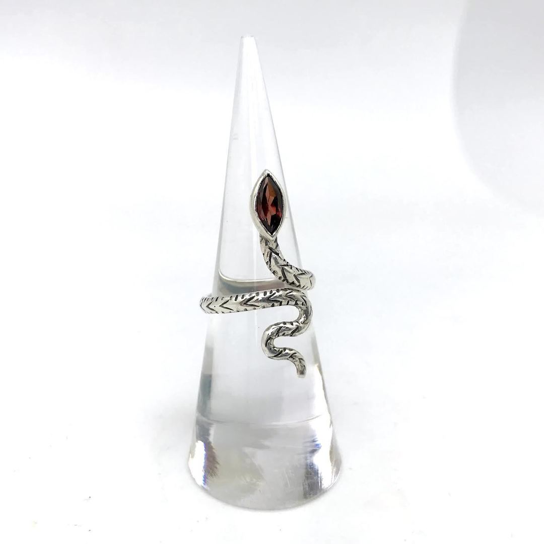 Garnet Snake Ring