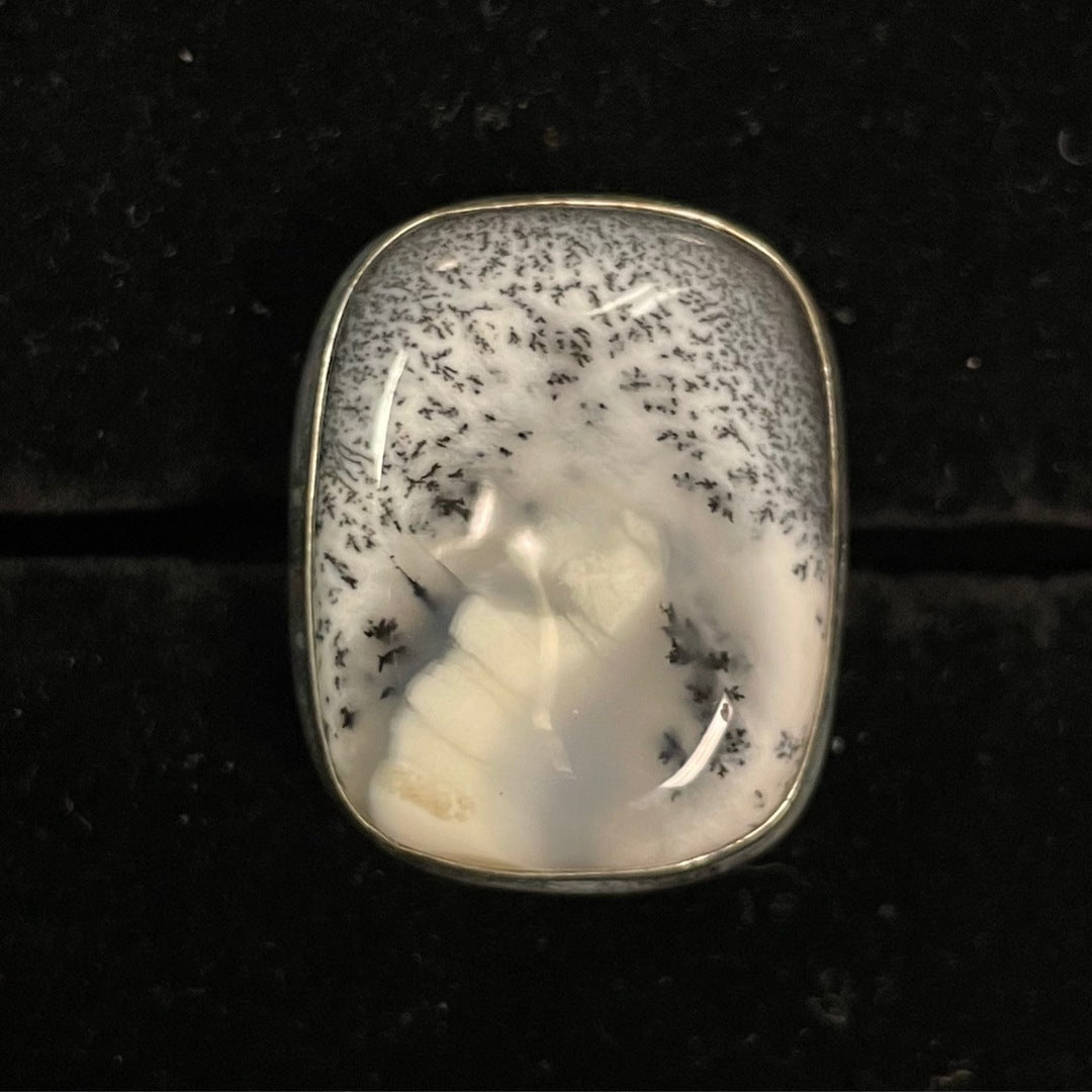 Dendritic Opal Ring (Rectangle / Square)