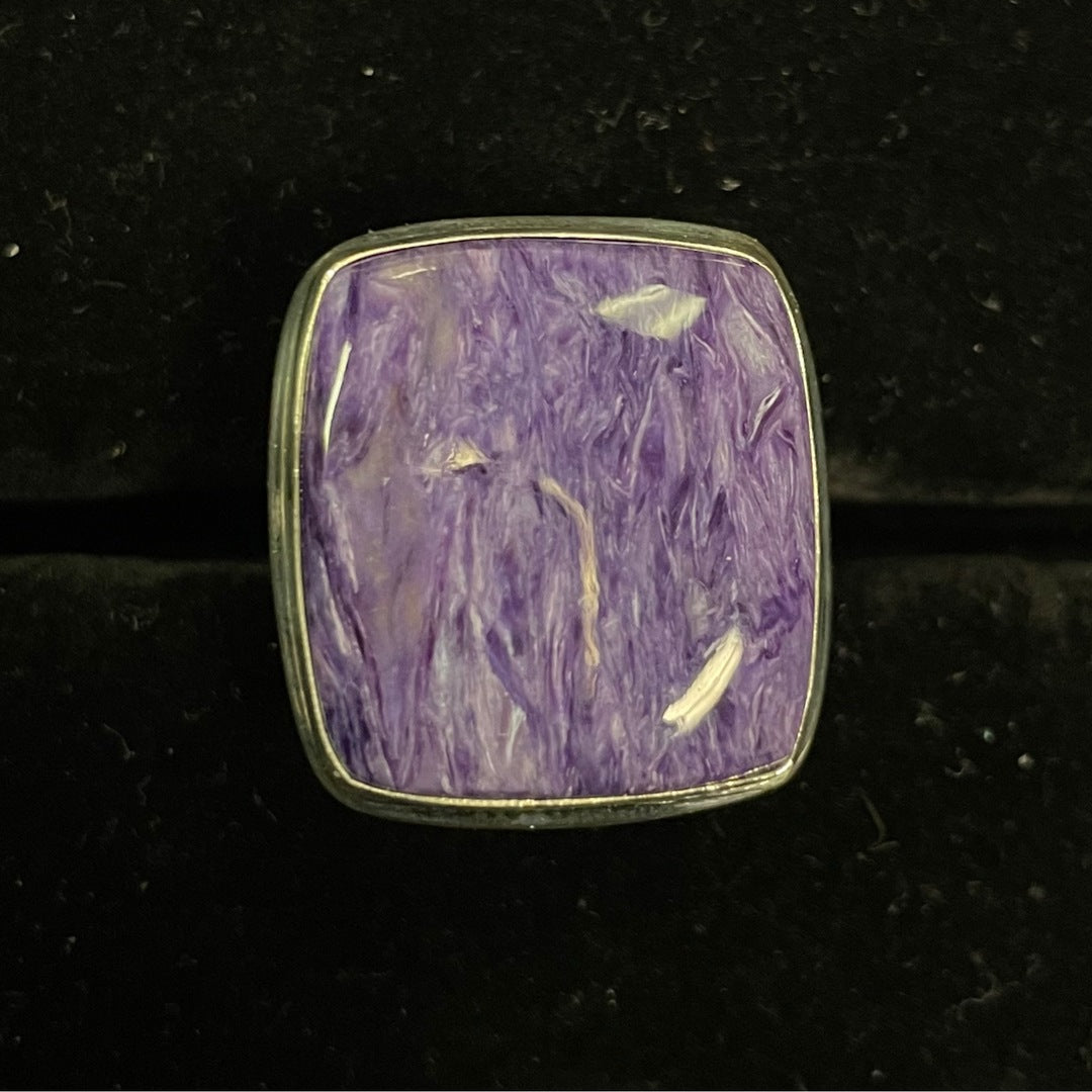 Charoite Ring (Rectangular / Square)