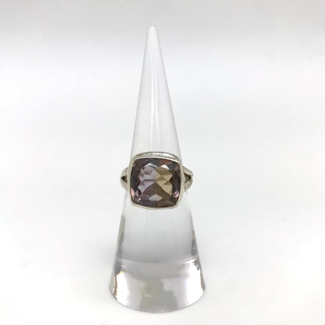 Ametrine Faceted Ring (Rectangle / Square)