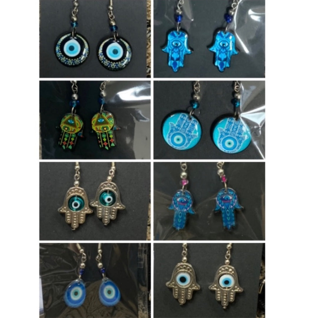 Dangle Earrings (Hamsa/Evil Eye)