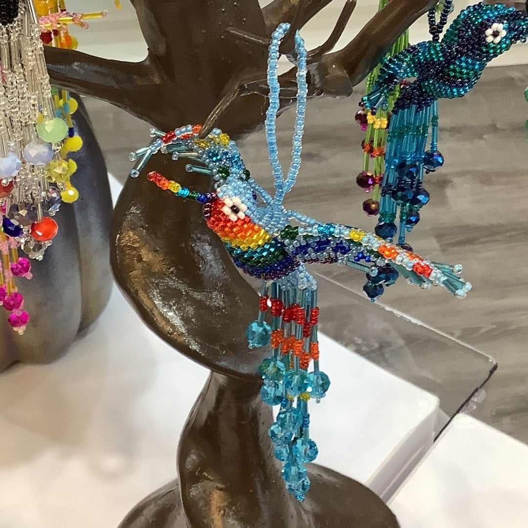 Hummingbird Beaded Ornament