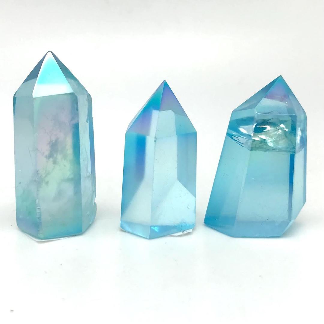 Blue Aura Quartz Tower