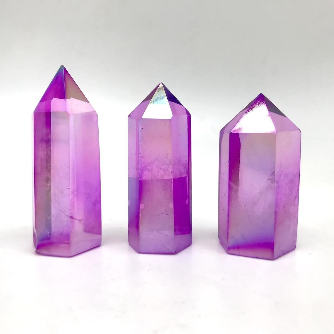 Pink Aura Quartz Tower