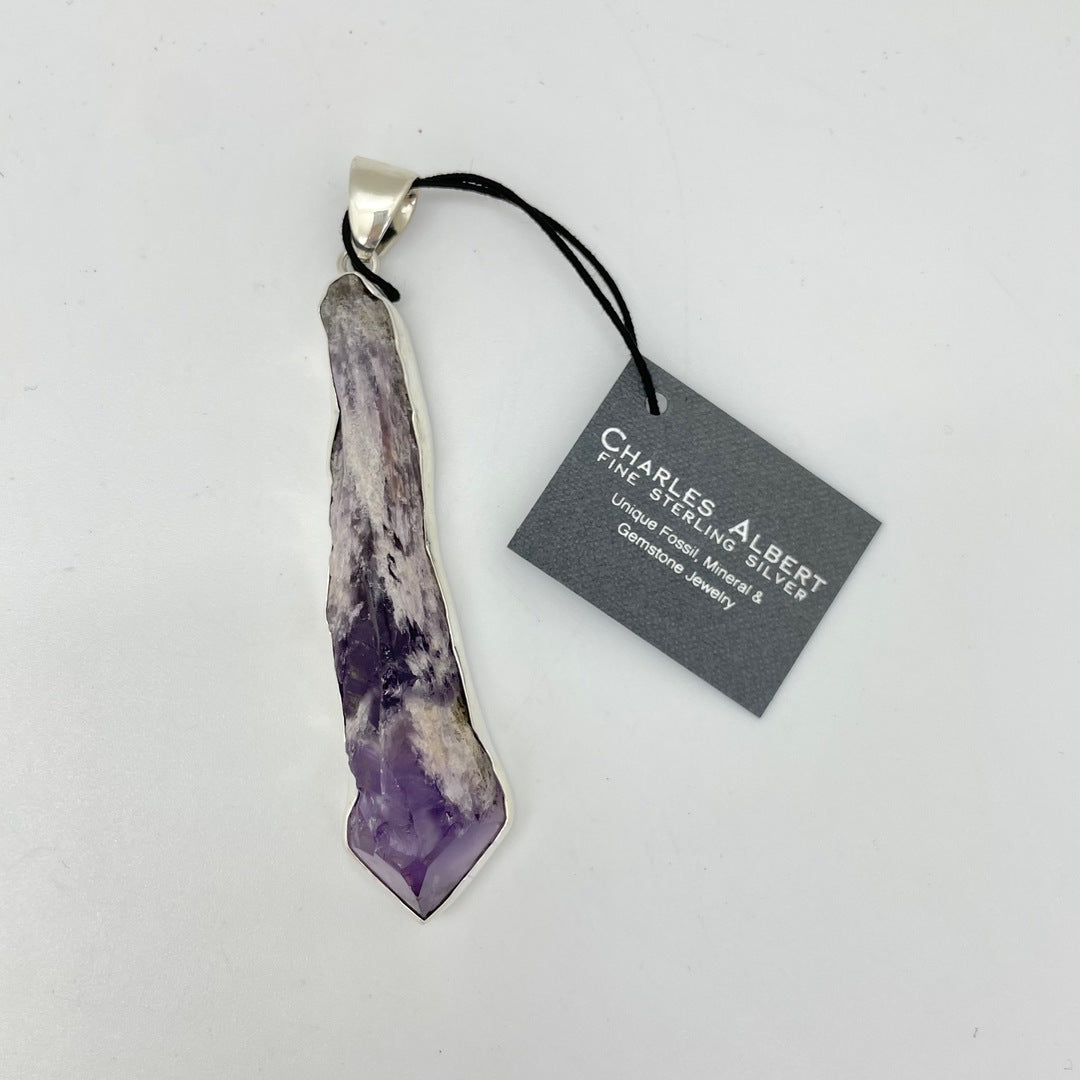 Alchemia - Amethyst Dragon Tooth Pendant by Charles Albert