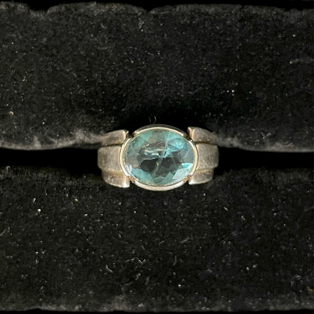 Fluorite Faceted Ring (Oval)
