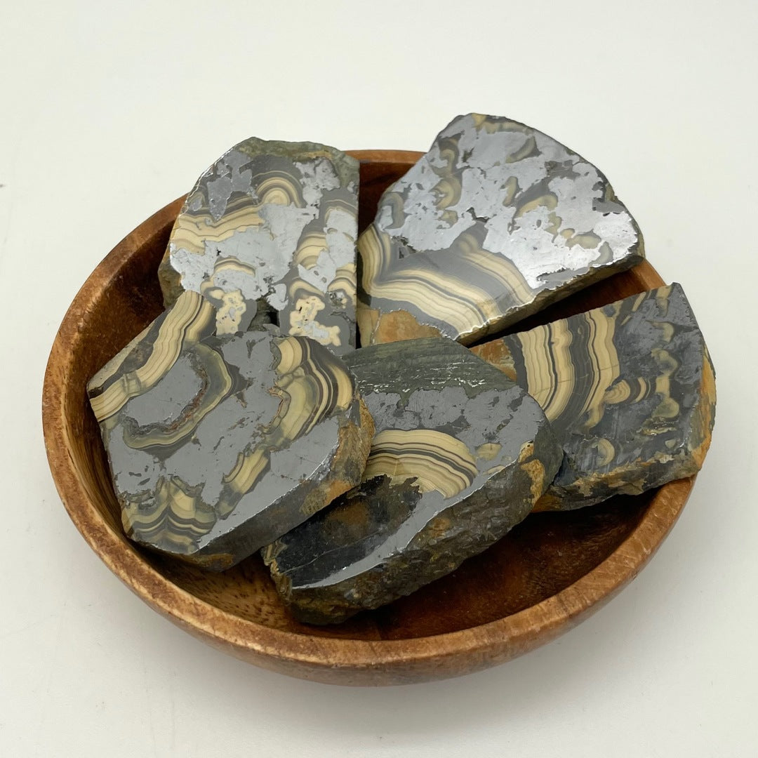 Schalenblende / Midnight Lace Obsidian Mini Slabs