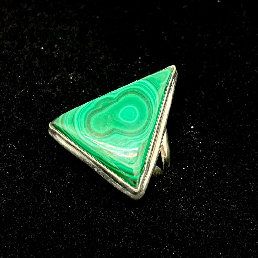 Malachite Ring (Triangle)