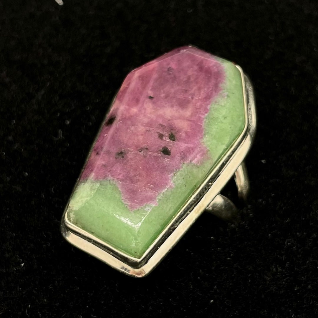Ruby Zoisite Ring (Coffin)