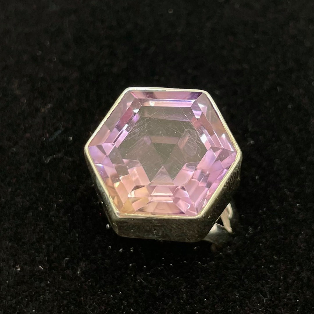 Ametrine Faceted Ring (Hexagon)