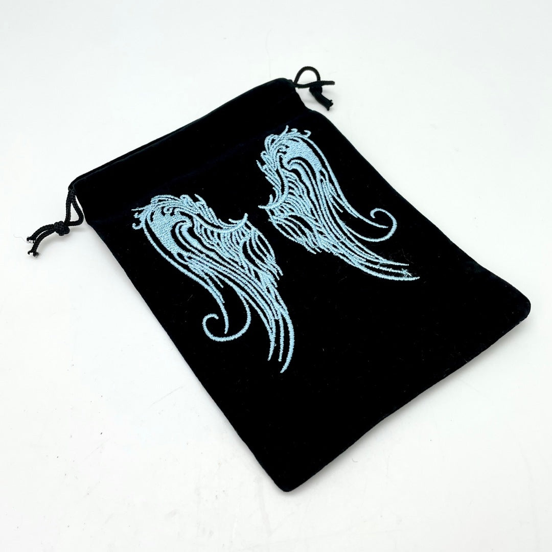 Black Velvet Wing Pouch Bag