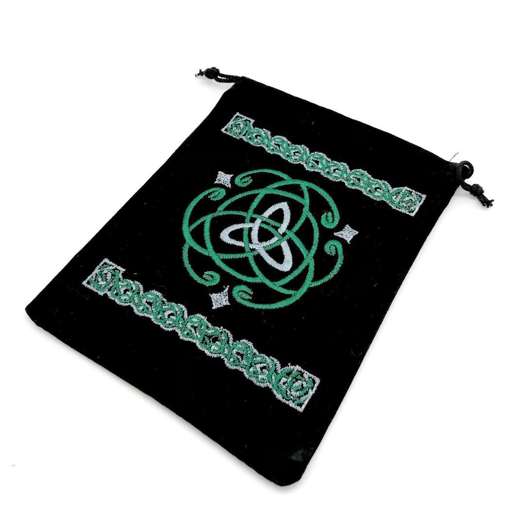 Black Velvet Triquetra Pouch Bag